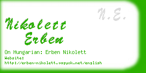 nikolett erben business card